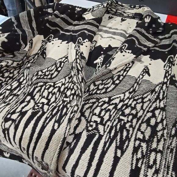 VTG Giraffe Tapestry Blazer Jacket FitsL NewIdentity Southwestern African Safari - Picture 14 of 14